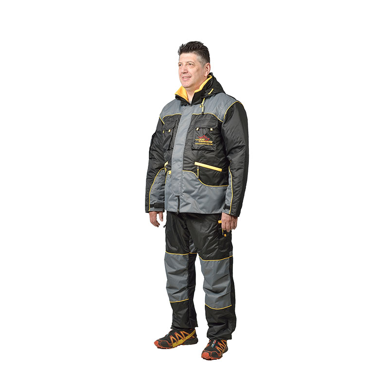 Дрессировочный костюм «Protective suit» черный со светло-серыми вставками