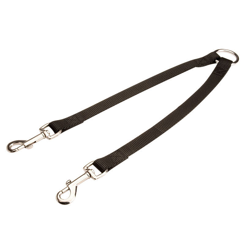 Куплет из нейлона для двух собак «Keep on a short leash» - LN100
