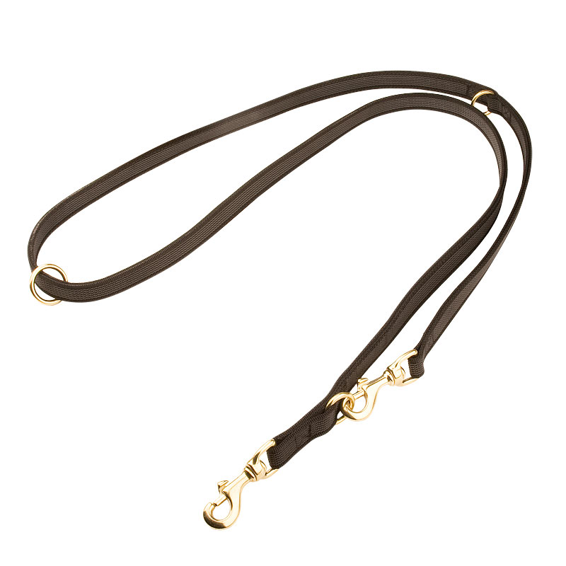 Поводок перестежка из прорезиненного нейлона для собак «Adjustable» - L40