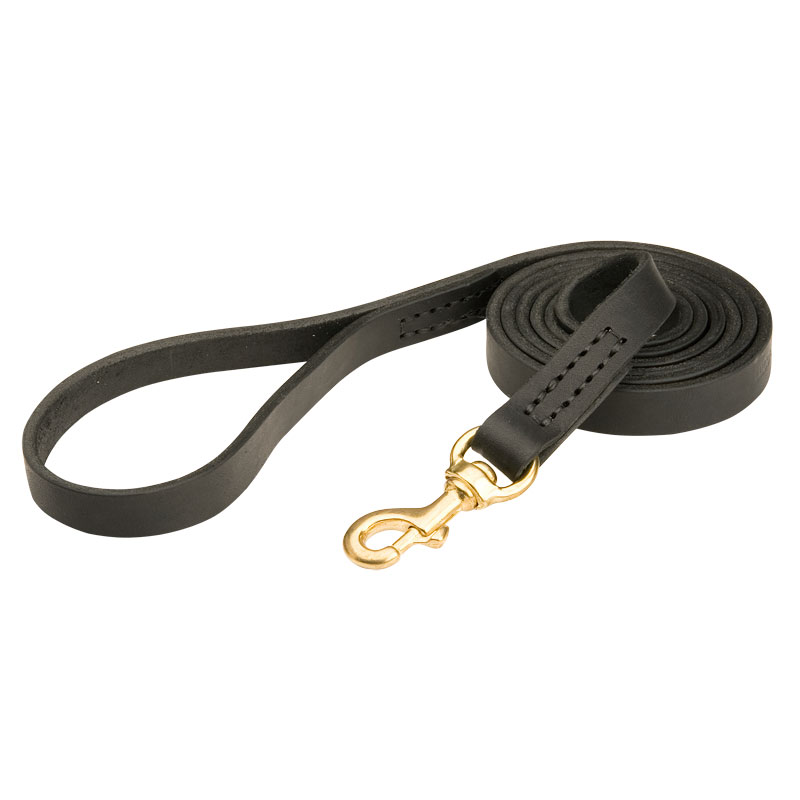 Прогулочный кожаный поводок для собак «Quiet walk» - L2ST