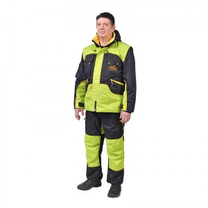 Дрессировочный костюм «Protective suit» черный со светло-зелеными вставками