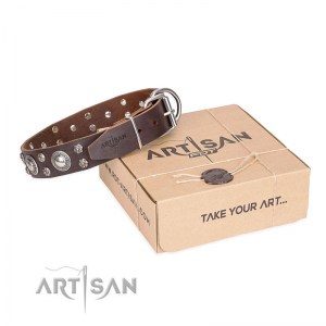 FDT Artisan - кожаный ошейник в подарочной коробке