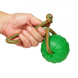 Мячик «Swing ‘n Fling Chew Ball» из резины с веревкой - TT24