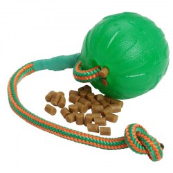 Мячик «Swing ‘n Fling Chew Ball» из резины с веревкой - TT24