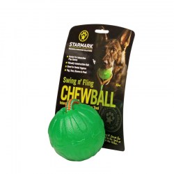 Мячик «Swing ‘n Fling Chew Ball» из резины с веревкой - TT24