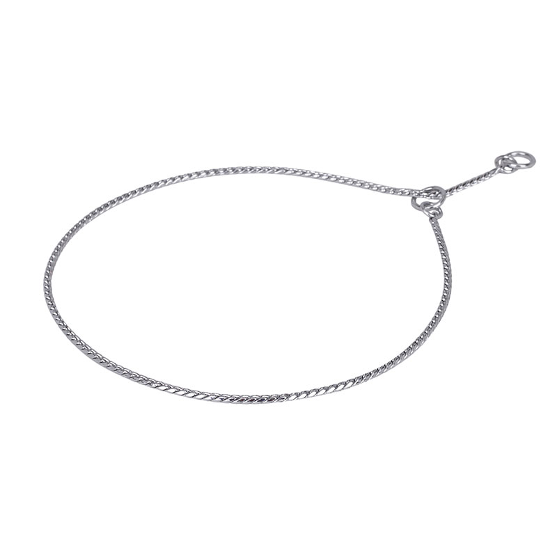 Выставочный ошейник-удавка металлическая змейка «Simple Elegance»